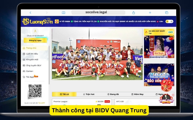 Thành công tại BIDV Quang Trung