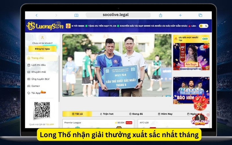 giải thưởng cầu thủ xuất sắc nhất tháng